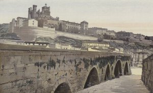Beziers, Puente Viejo e Iglesia Saint-Nazaire (antigua Catedral) de French Photographer