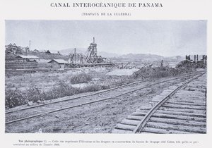 Canal Interoceánico de Panamá, Trabajos de La Culebra (foto en b/n) de French Photographer