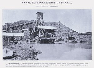 Canal Interoceánico de Panamá, Trabajos de La Culebra (foto en b/n) de French Photographer