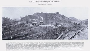Canal Interoceánico de Panamá, Trabajos de La Culebra (foto en b/n) de French Photographer