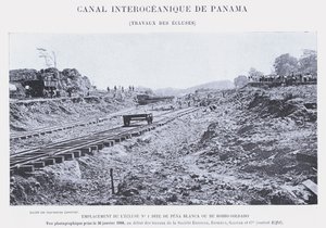 Canal Interoceánico de Panamá, Trabajos de las Esclusas de French Photographer
