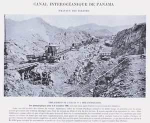 Canal Interoceánico de Panamá, Trabajos de las esclusas (foto en b/n) de French Photographer