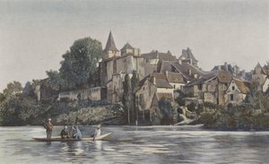 Carennac, Vista general de la ciudad en la orilla izquierda del Lot de French Photographer