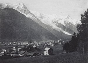 Chamonix y Mont Blanc (foto b/n) de French Photographer