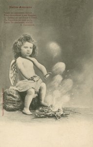 Querubín sentado junto a un fuego de French Photographer