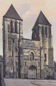 Chinon, Iglesia de Saint-Mexme, Fachada oeste (Escuela) de French Photographer