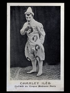 Payaso Charley Iles (1876-?) del circo Medrano en París, circa 1910, postal, Francia, siglo XX de French Photographer