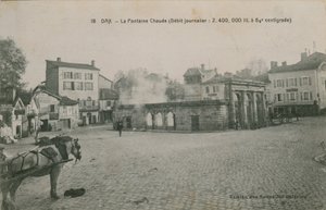Dax - manantial de agua caliente (flujo diario: 2400000 litros a 64 grados centígrados)