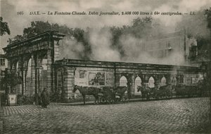 Dax - manantial de agua caliente (flujo diario: 2400000 litros a 64 grados centígrados) de French Photographer