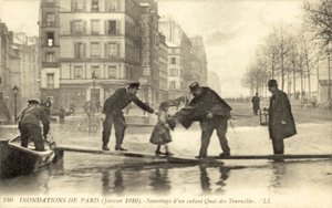 Inundación de París, Francia, enero de 1910 de French Photographer