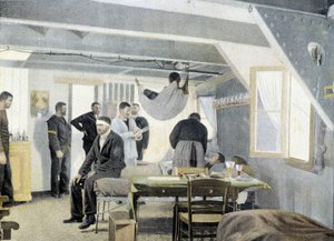 Marina francesa, finales del siglo XIX: Inspección en la enfermería, visita del médico - Bibl. des Arts deco. de French Photographer