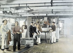 Marina francesa, finales del siglo XIX: La cocina de los oficiales - Bibl. des Arts deco. de French Photographer