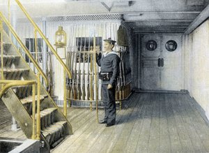 Marina francesa, finales del siglo XIX: Centinela del almirante - Bibl. des Arts Deco. de French Photographer