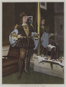 Barítono francés Victor Maurel como Iago en la ópera Otello de Giuseppe Verdi