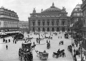 Vista general de la Ópera de París, finales del siglo XIX