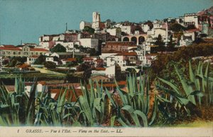 Grasse: Vista hacia el este (foto coloreada) de French Photographer