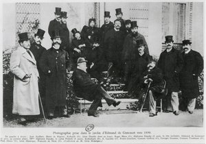 Grupo en el jardín de Edmond Huot de Goncourt, c.1890