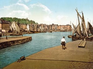 Puerto de Honfleur, Francia, 1890-1900 de French Photographer