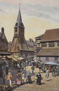 Honfleur, La plaza del Mercado y la Iglesia Sainte-Catherine de French Photographer