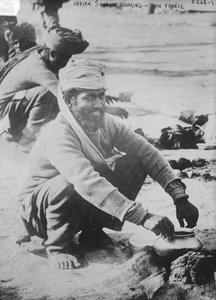 Soldado indio cocinando en Francia, 1914-15