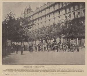 La Comuna de París, Barricada de la Avenida Victoria, 21 de mayo de French Photographer