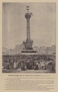 La Comuna de París, Manifestaciones en la Plaza de la Bastilla, del 24 al 28 de febrero de French Photographer