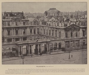 La Comuna de París, Palais-Royal, vista exterior de French Photographer