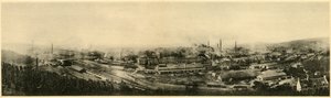 Le Creusot, vista panorámica del Álbum des Fers et Aciers de la compañía Schneider & Cie, 1895