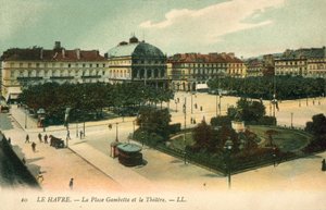 Le Havre, La Plaza Gambetta, El Teatro de French Photographer