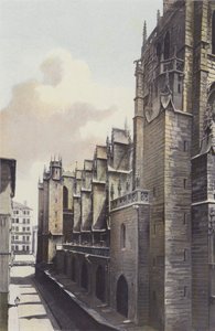 Lyon, Iglesia St-Nizier, Fachada lateral N de French Photographer
