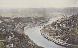 Lyon, El Saona y el Puente Serin, vistos desde las alturas de Fourvière
