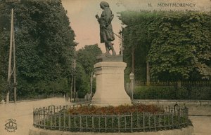 Montmorency - estatua de Jean-Jacques Rousseau de French Photographer