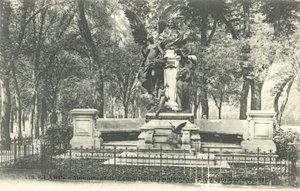 Monumento del Fabulista La Fontaine, Jardín de Luxemburgo de French Photographer