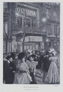 En el Boulevard des Capucines frente al music hall Olympia, París de French Photographer
