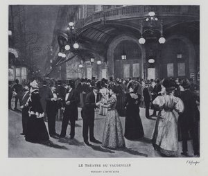 Fuera del Théâtre du Vaudeville, París, durante el intervalo de French Photographer