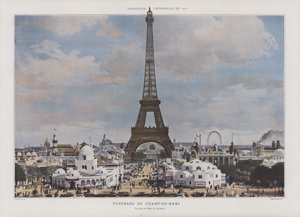 Panorama del Champ de Mars durante la Exposición Universal 1900, París de French Photographer