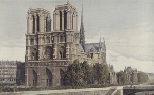 París, Iglesia de Notre-Dame, Vista de la fachada Oeste de French Photographer