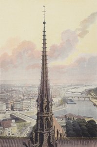 París, Flecha de Notre-Dame, Vista desde la Torre Sur de French Photographer