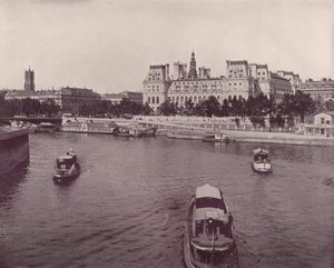 París: Hotel de Ville, desde el Lado del Río de French Photographer
