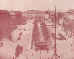 París: Place de la République (foto en blanco y negro) de French Photographer