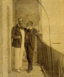 Paul Deroulede (1846-1914) y Jean Sully Mounet dit Mouney-Sully (Mounet Sully) (1841-1916) en San Sebastián