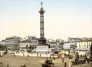 Place de la Bastille, París, pub. 1900 de French Photographer