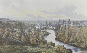 Poitiers, Vista general, tomada desde las colinas de la orilla g del Clain de French Photographer
