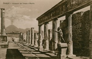 Pompeya - columnata del Templo de Apolo de French Photographer