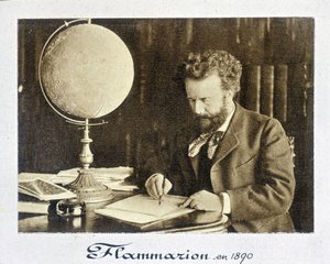 Retrato de Camille Flammarion (1842 - 1925), astrónomo francés - fotografía de French Photographer
