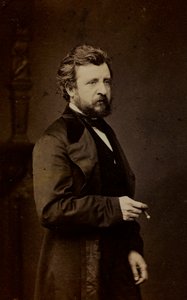 Retrato de Félix-Joseph Barrias, pintor francés, carte de visite (foto en b/n) de French Photographer