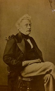 Retrato de Hippolyte Bellangé, pintor y litógrafo francés; carte de visite (foto en b/n) de French Photographer