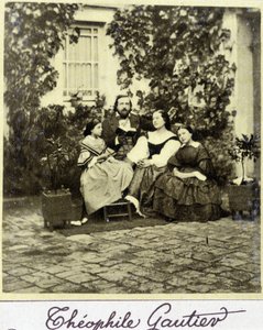 Retrato de Théophile Gautier (1811 - 1872) en familia de French Photographer