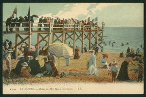 Postal que representa los Baños Marie-Christine en Le Havre, c.1900 de French Photographer