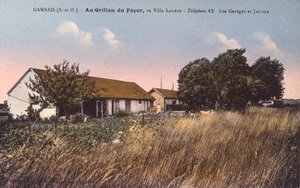 Postal que representa la casa de Henri Desire Landru (1869-1922) en Gambais de French Photographer